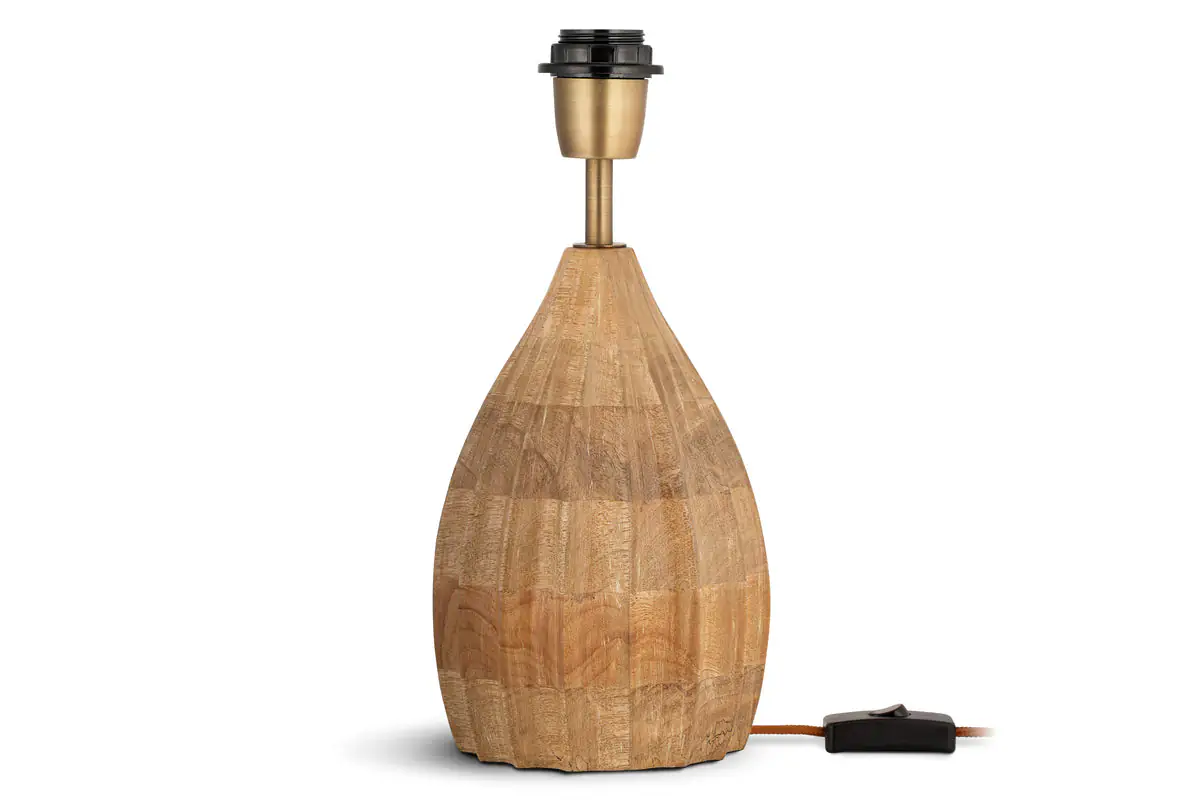 Nkuku - Awaa Mango Wood Bedside Table Lamp - Natural