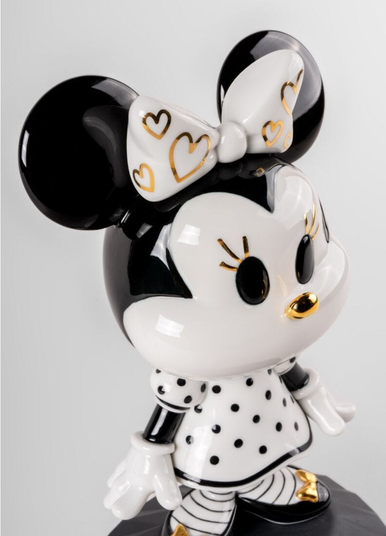 Lladró - Minnie in Black and White Sculpture