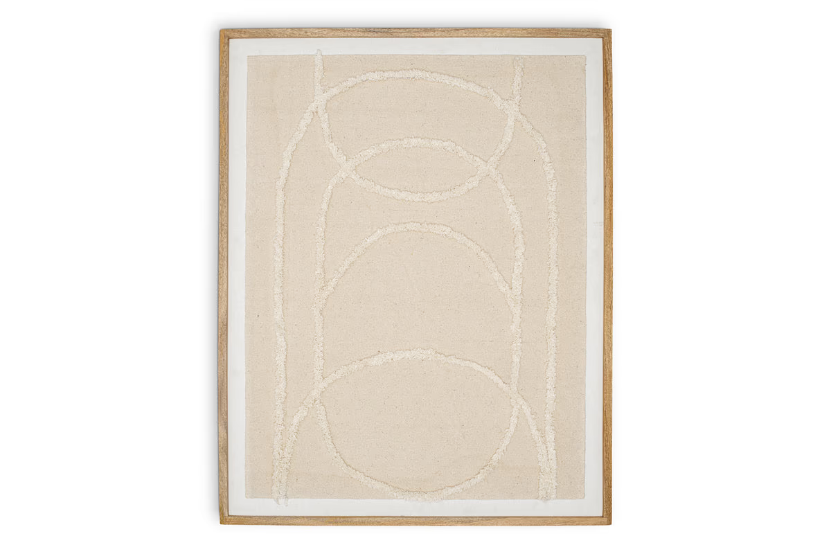 Nkuku - Mauri Frayed Wall Art - Neutral