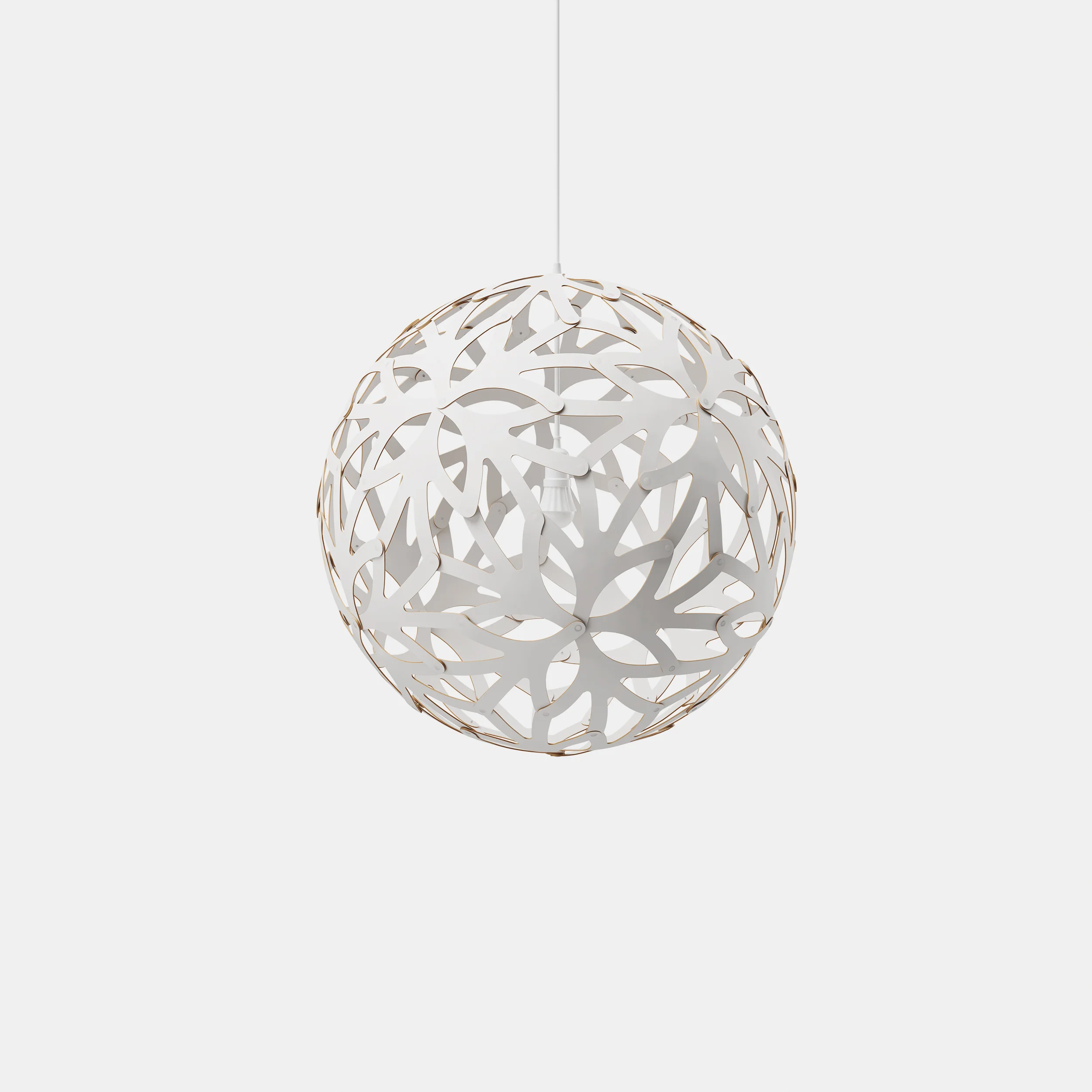 David Trubridge Floral Pendant Light - 1000mm (39") - White 2 Sides
