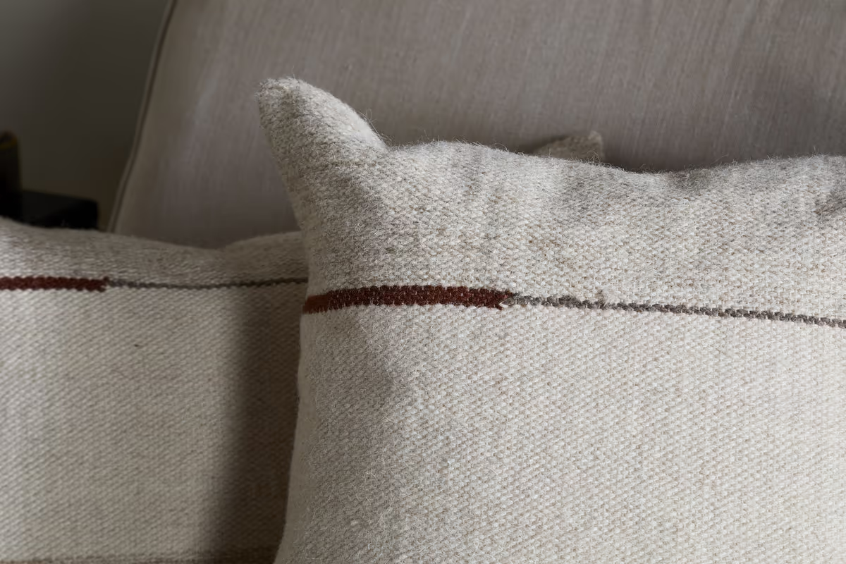 Nkuku - Tamil Wool Cushion Cover - Natural - 60 x 40cm