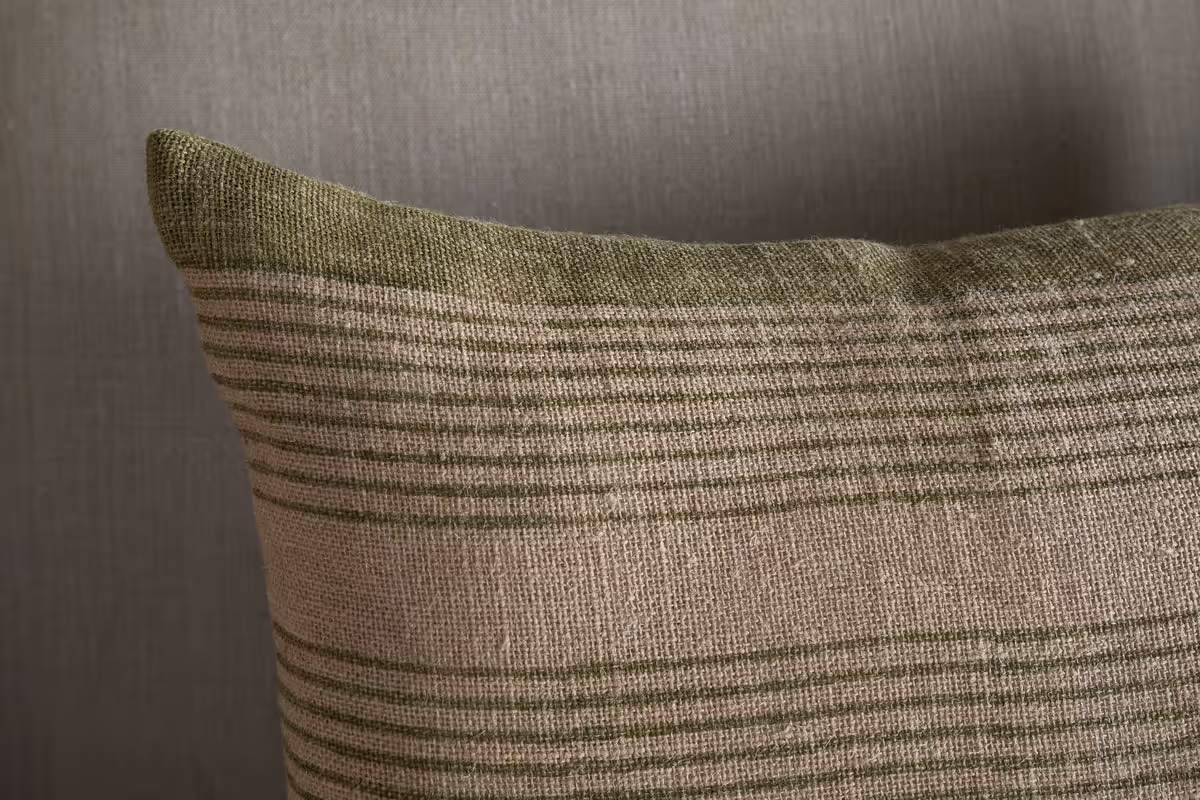 Nkuku - Eesha Jute Cushion Cover - Sage Green - 60 x 40cm
