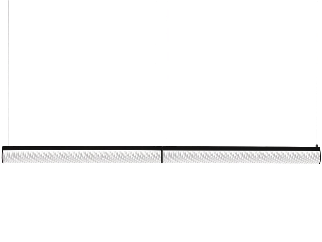Slamp - Modula Suspension Lamp - Double - Black/Plissé