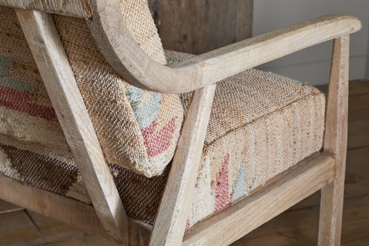 Nkuku - Kavya Kilim Occasional Armchair - Natural