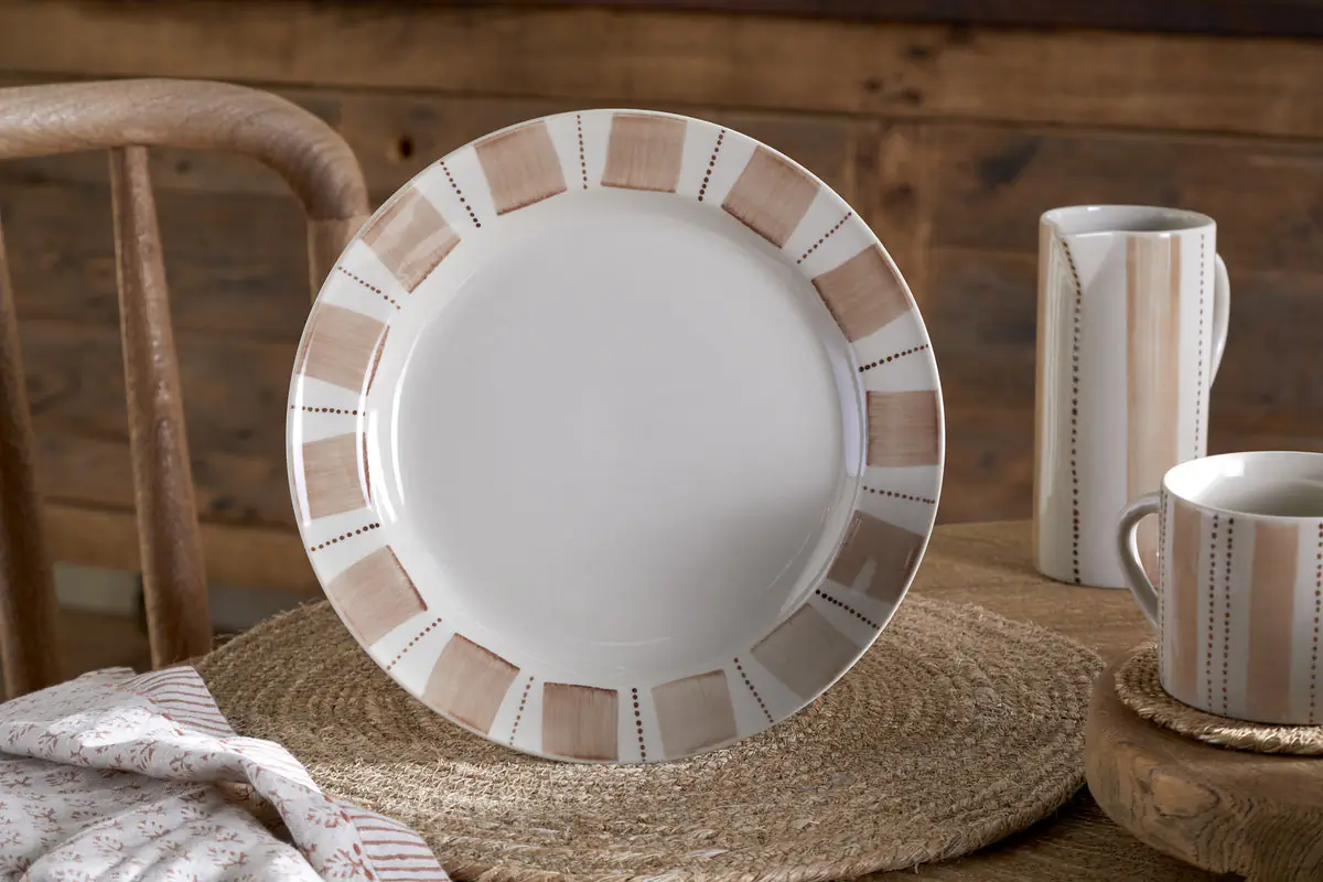 Nkuku - Patthar Dinnerware Set - Cream & Clay - Set of 12