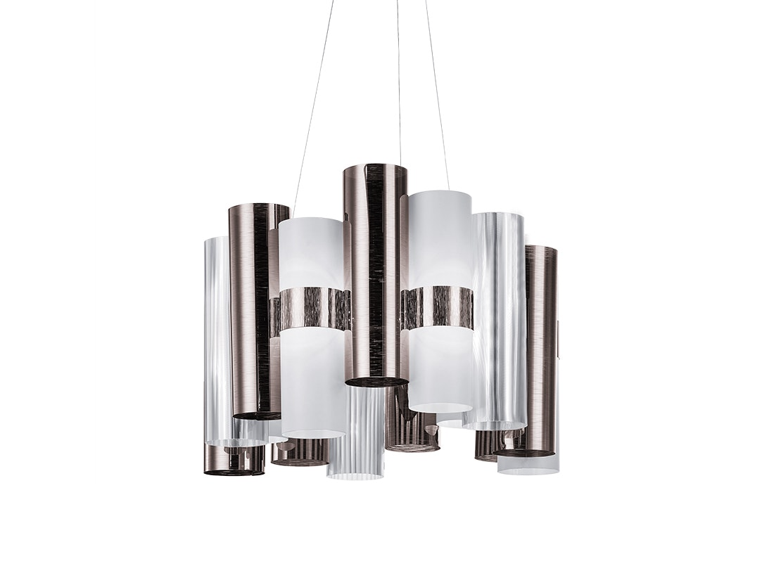 Slamp - La Lollo Suspension Lamp - Medium - Pewter