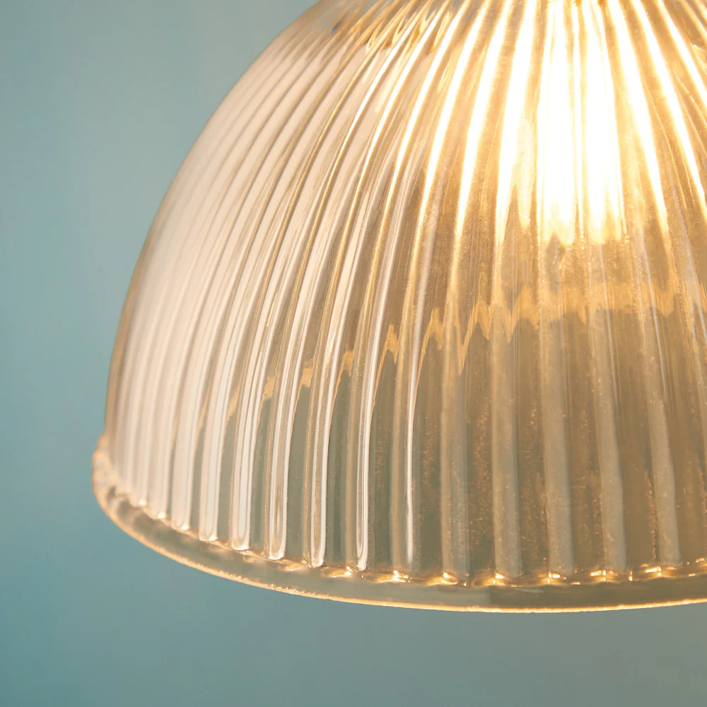 Pooky - Cupola Pendant Light Shade - Smaller - Clear Prismatic Glass