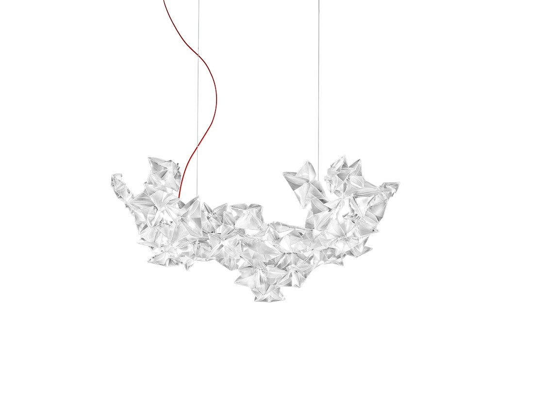 Slamp - Hanami Suspension Lamp - Small - Prisma - Red Wire