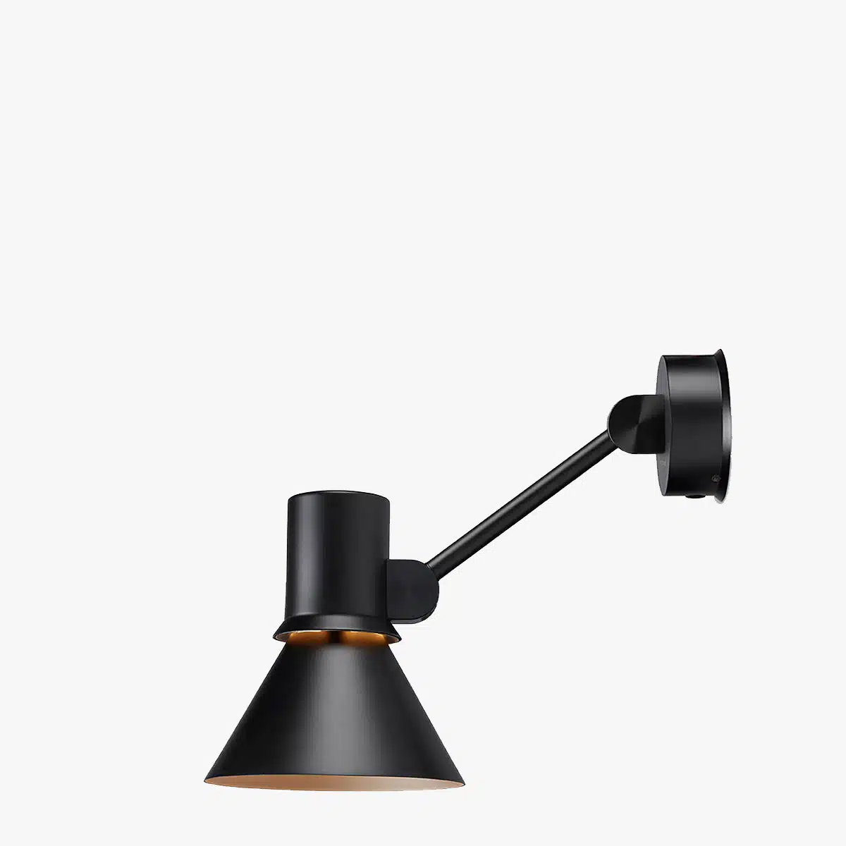 Anglepoise Light - Type 80 W2 Wall Light Matte Black - Matte Black Finish - Aluminium Shade and Steel Stem