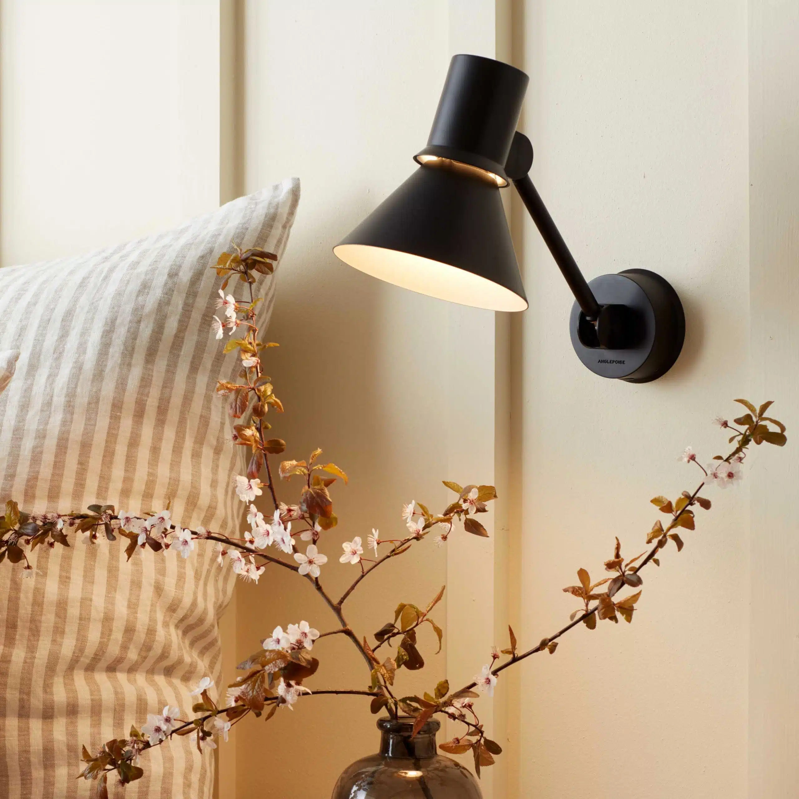 Anglepoise Light - Type 80 W2 Wall Light Matte Black - Matte Black Finish - Aluminium Shade and Steel Stem