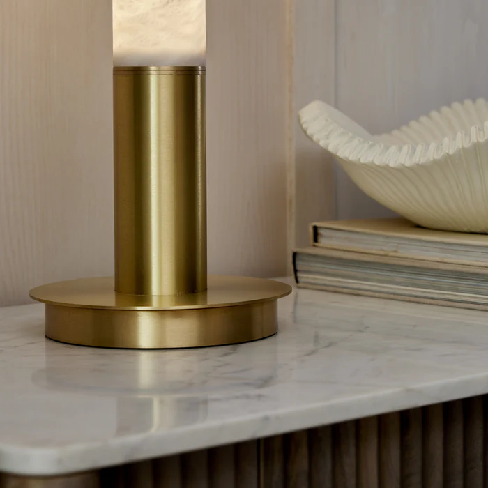Northern Light - Geo Table Light - Brushed Brass Finish
