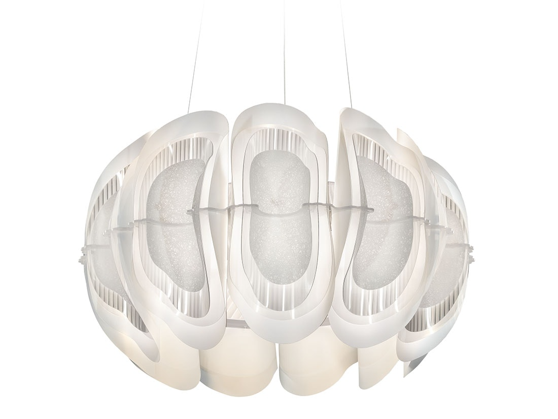 Slamp - Fiordlys Suspension Lamp - Round - White