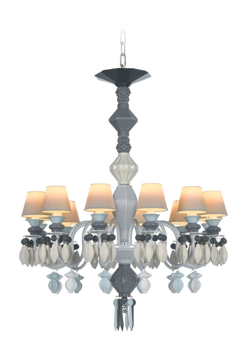 Lladró - Belle de Nuit 12 Lights Chandelier - Black