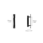 Buster & Punch - Pull Bar Cross - Plate - Smoked Bronze - Small