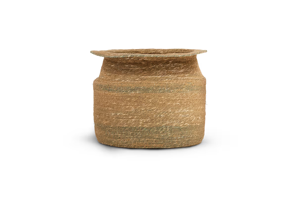 Nkuku - Rana Tall Basket - Natural & Moss