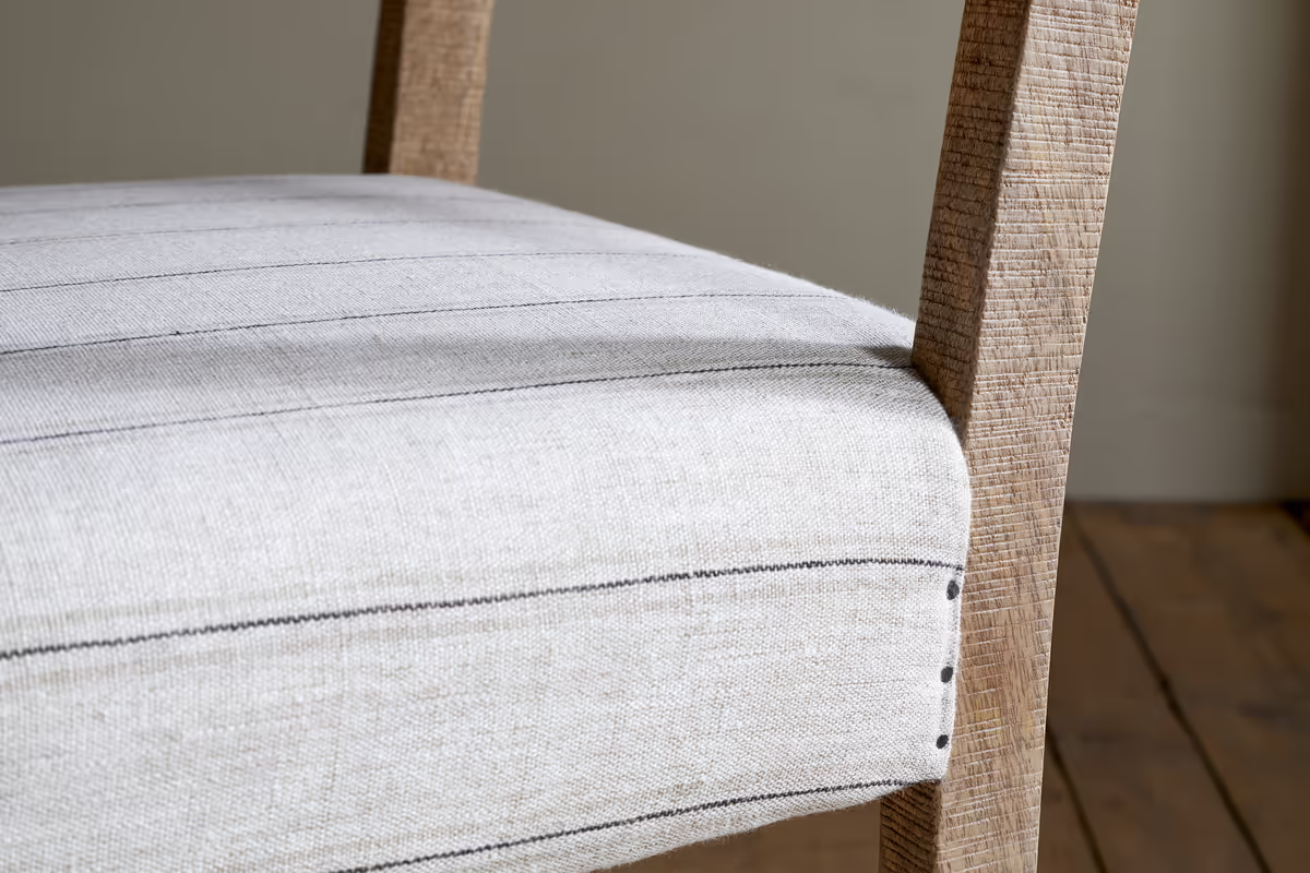 Nkuku - Nidhi Linen Upholstered Dining Chair - Natural