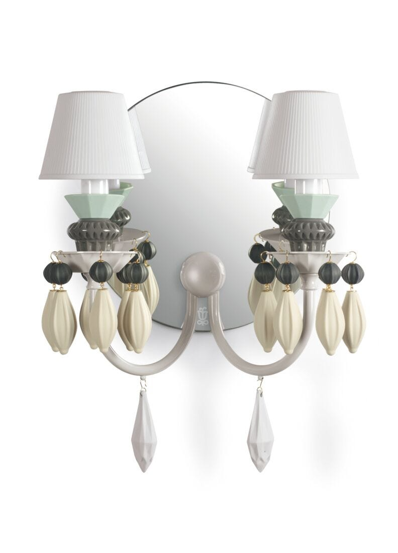 Lladró - Belle de Nuit 2 Lights Wall Sconce - Black