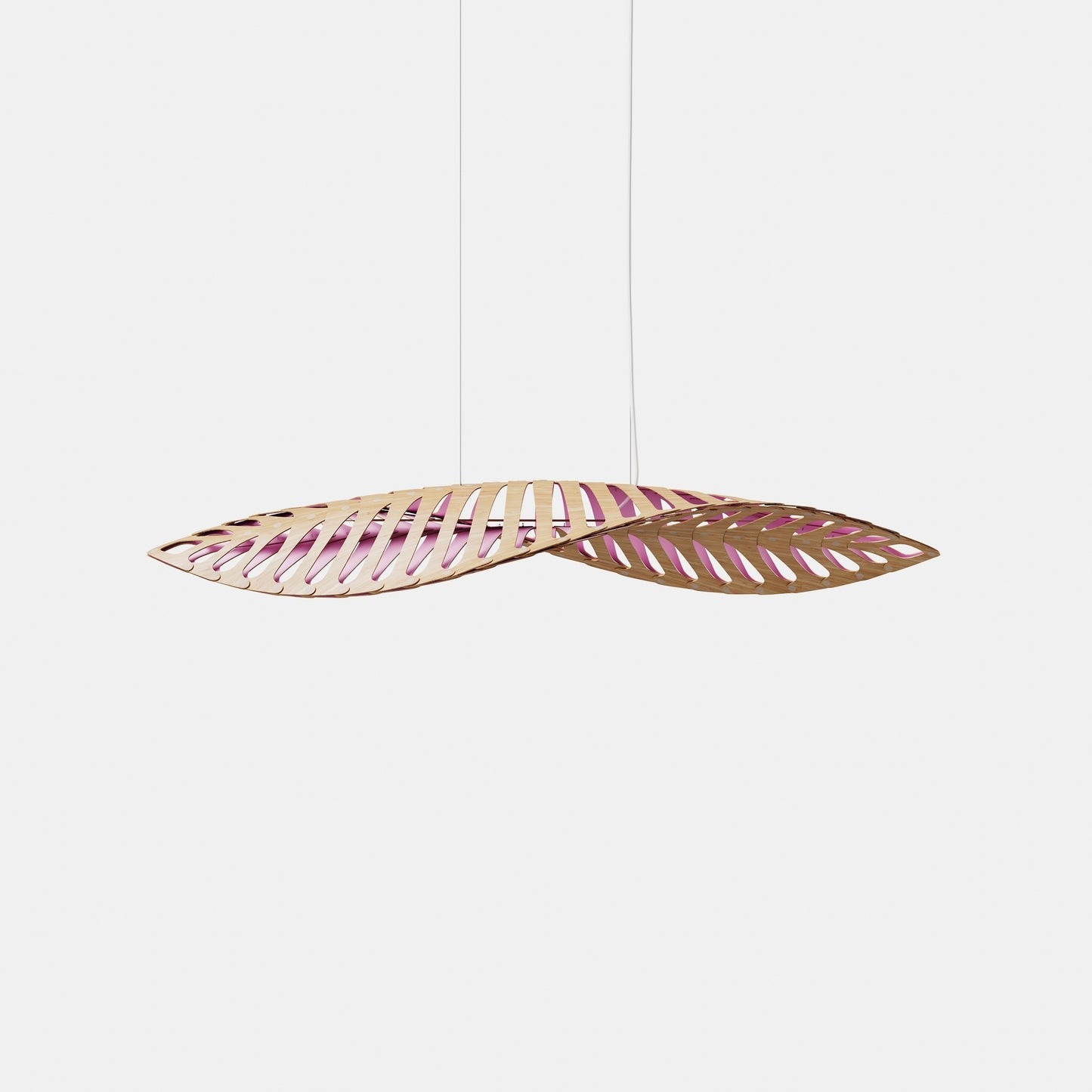David Trubridge Navicula Pendant Light - Large - Pink (Inside)