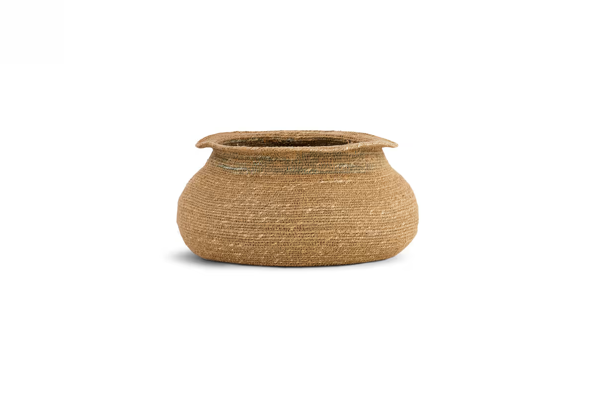 Nkuku - Rana Short Basket - Natural & Moss