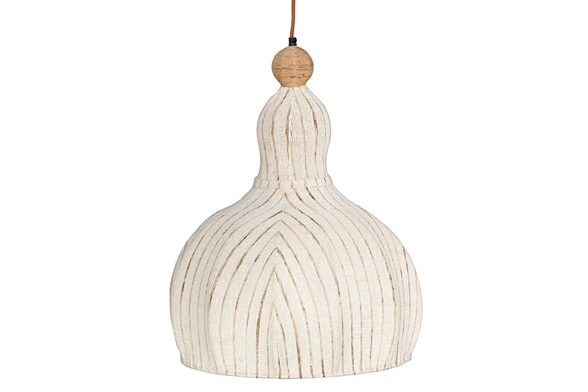 Nkuku - Kela Fabric Pendant - Off White