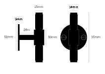 Buster & Punch - T-Bar Cross - Plate - Brass