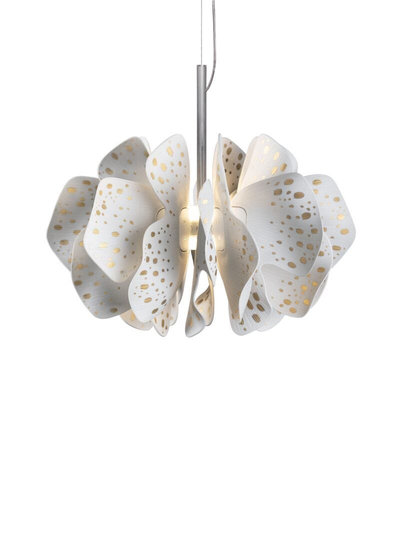 Lladró - Nightbloom Pendant Light - N40 - Golden Luster