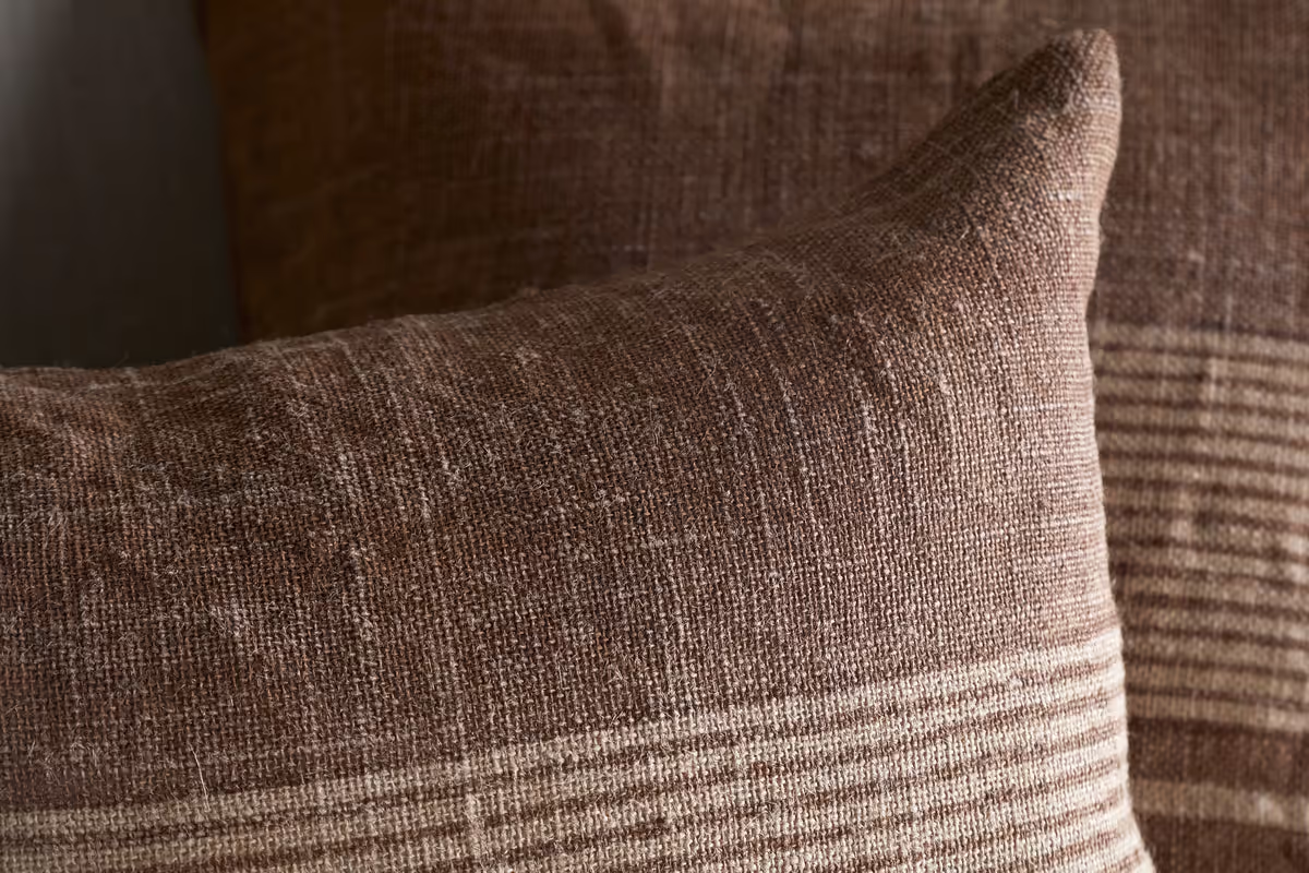Nkuku - Eesha Jute Cushion Cover - Rust - 60 x 40cm
