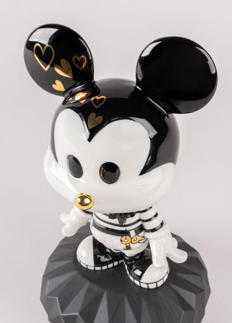 Lladró - Mickey in Black and White Sculpture