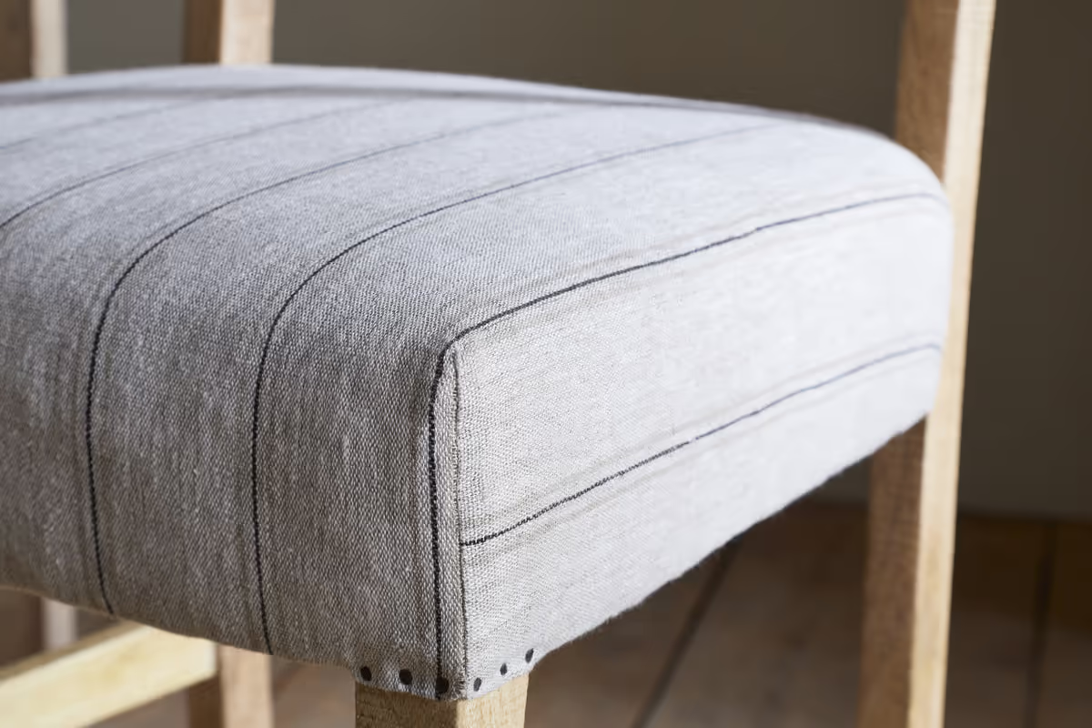 Nkuku - Nidhi Linen Upholstered Counter Chair - Natural