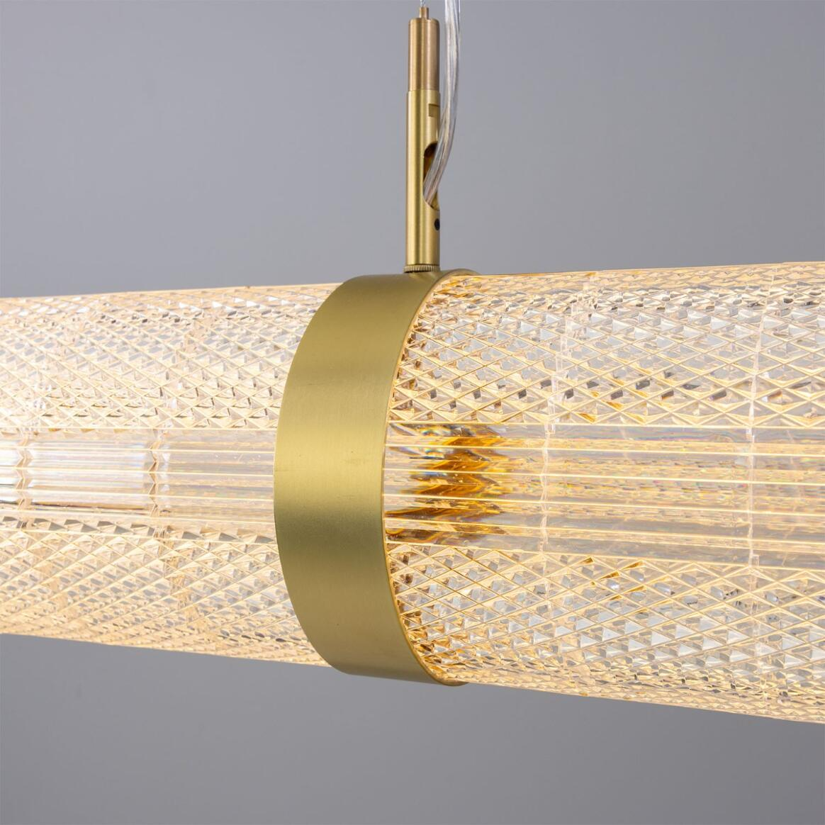 Mullan Ashford Neo-Victorian Linear Pendant Light 138cm IP20 - Satin Brass Finish
