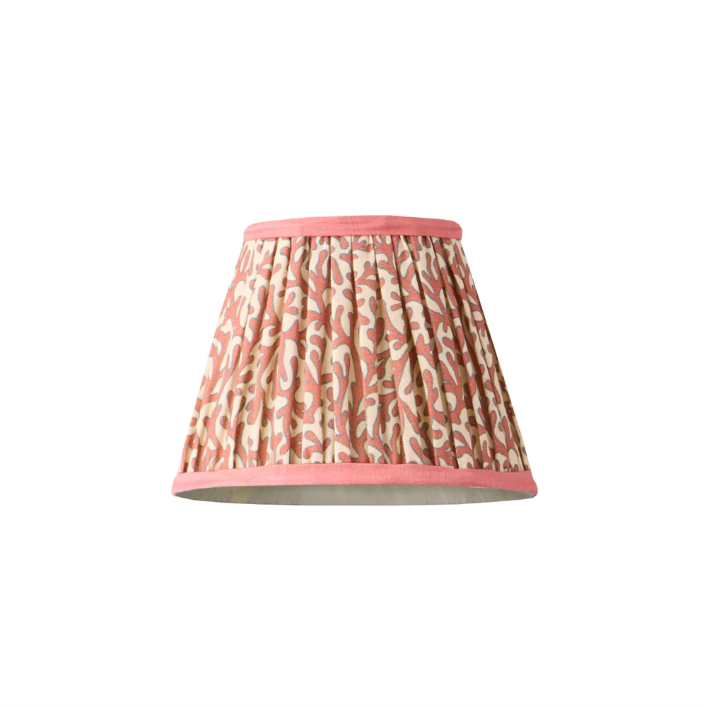 Pooky - Pendant Light Shade - 18cm - Red Aqua Tuffley Gathered Cotton