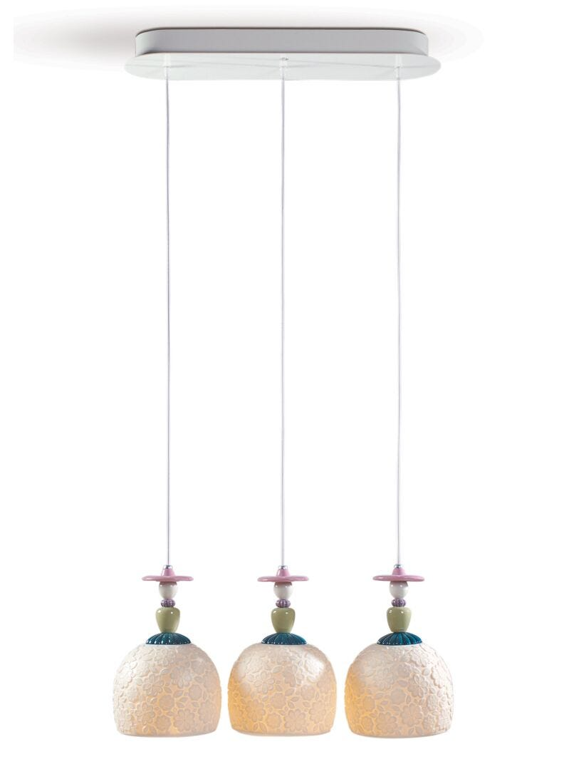 Lladró - Mademoiselle Lineal Canopy 3 Lights Gazing at The Ocean Pendant Light