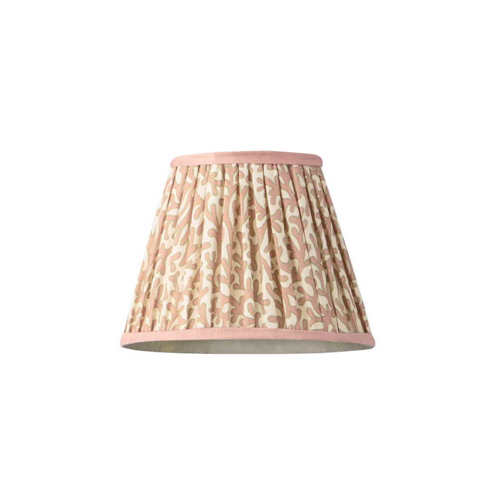 Pooky - Pendant Light Shade - 18cm - Blush Tuffley Gathered Cotton