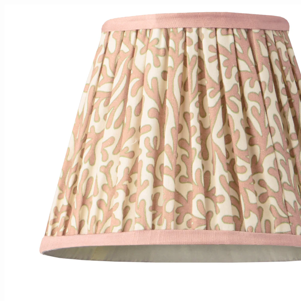 Pooky - Pendant Light Shade - 18cm - Blush Tuffley Gathered Cotton