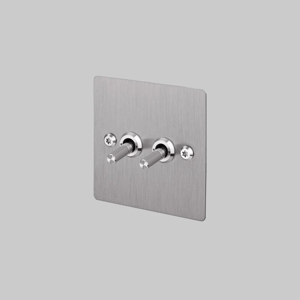 Buster & Punch - 2G Toggle 2-Way Linear - Steel Finish