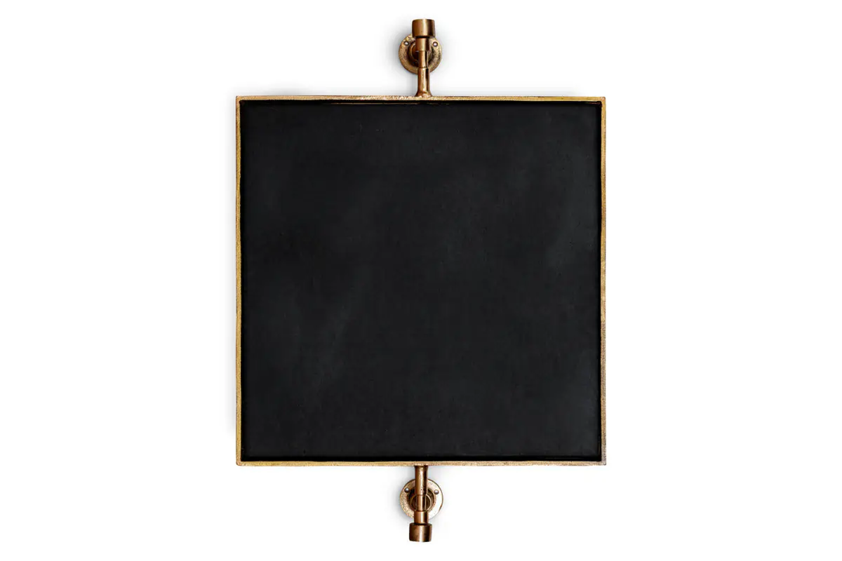 Nkuku - Visala Square Swivel Wall Mirror - Antique Brass