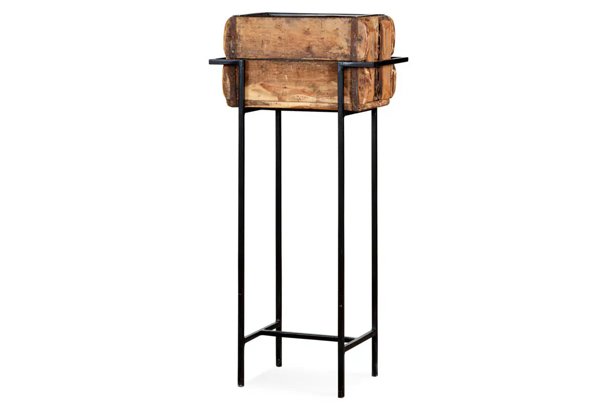 Nkuku - Amazzi Indoor Planter Stand - Natural & Black - Small