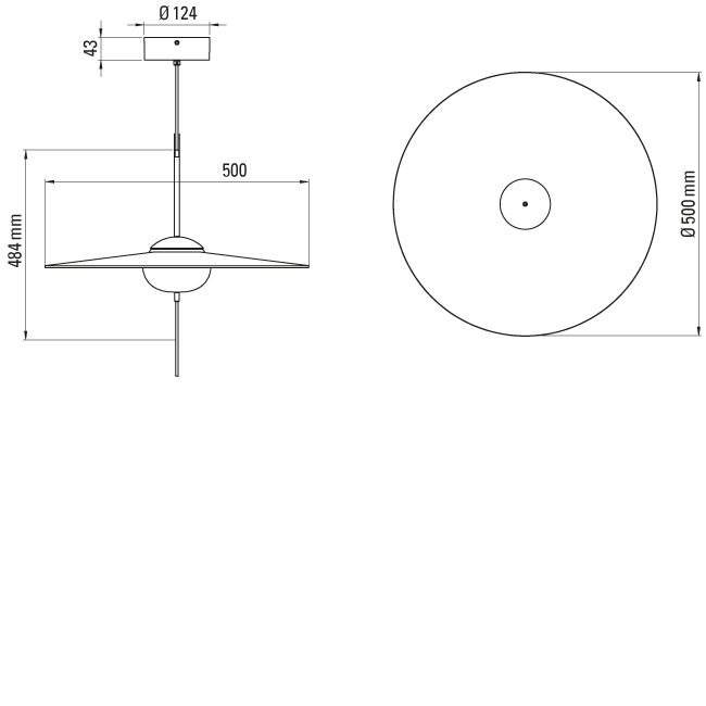 Dcw-Editions - Mono Pendant Lamp - L500