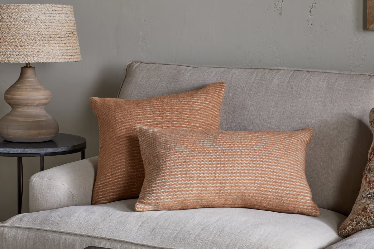 Nkuku - Ilaa Wool Cushion Cover - Sand - 60 x 40cm