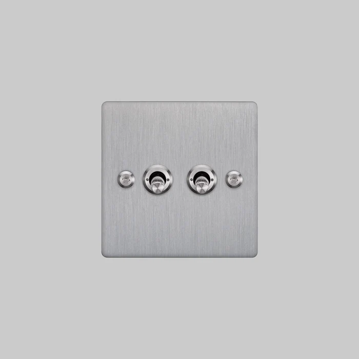 Buster & Punch - 2G Toggle 2-Way Linear - Steel Finish
