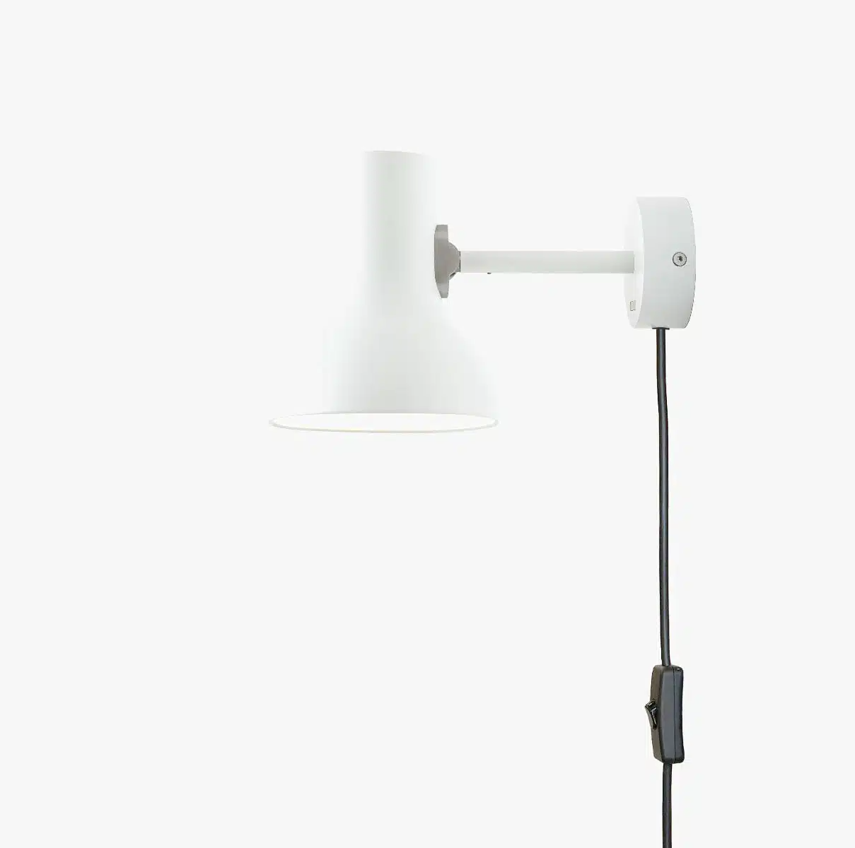 Anglepoise Light - Type 75 Mini Wall Light with Cable Alpine White - Alpine White Finish  - Aluminium Shade