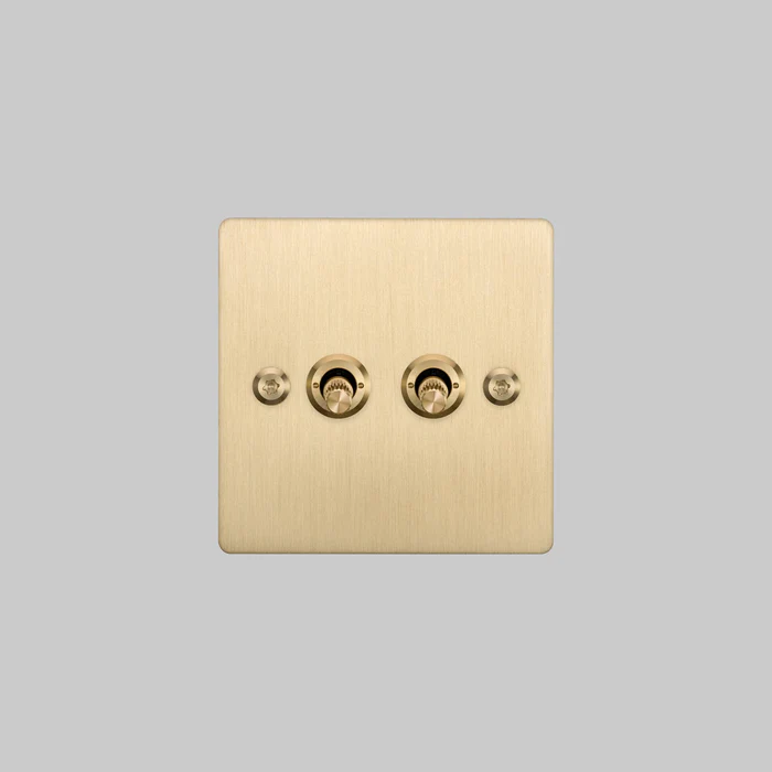 Buster & Punch - 2G Toggle 2-Way Linear - Brass Finish