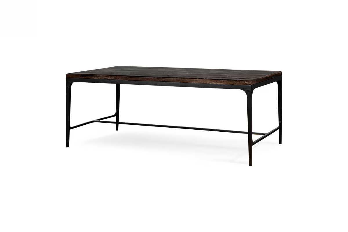 Nkuku - Sita Reclaimed Wood & Iron Coffee Table - Chocolate Brown