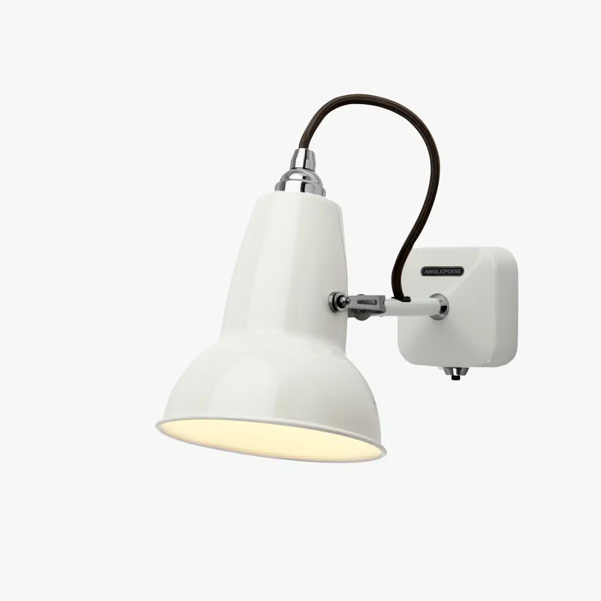 Anglepoise Light - Original 1227 Mini Wall Light Linen White - Linen White Finish - Steel Shade