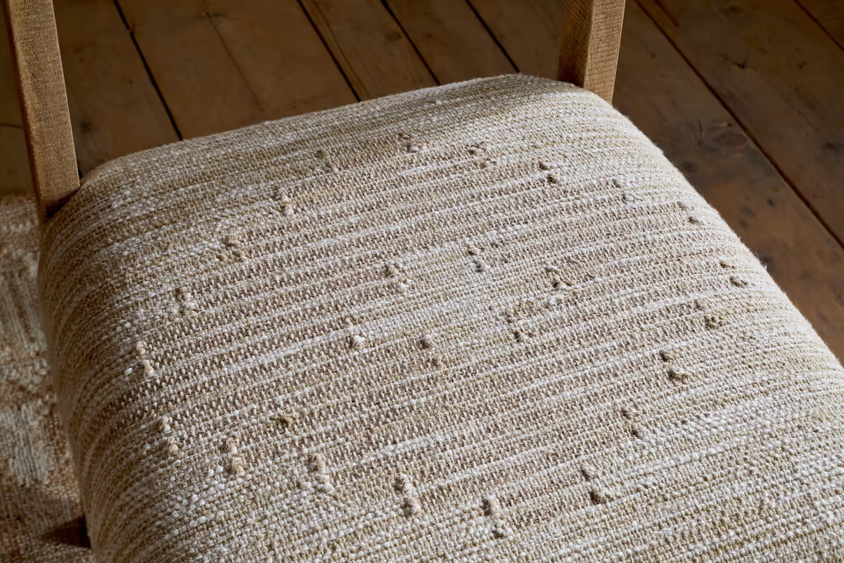 Nkuku - Zoha Cotton & Jute Upholstered Dining Chair - Natural