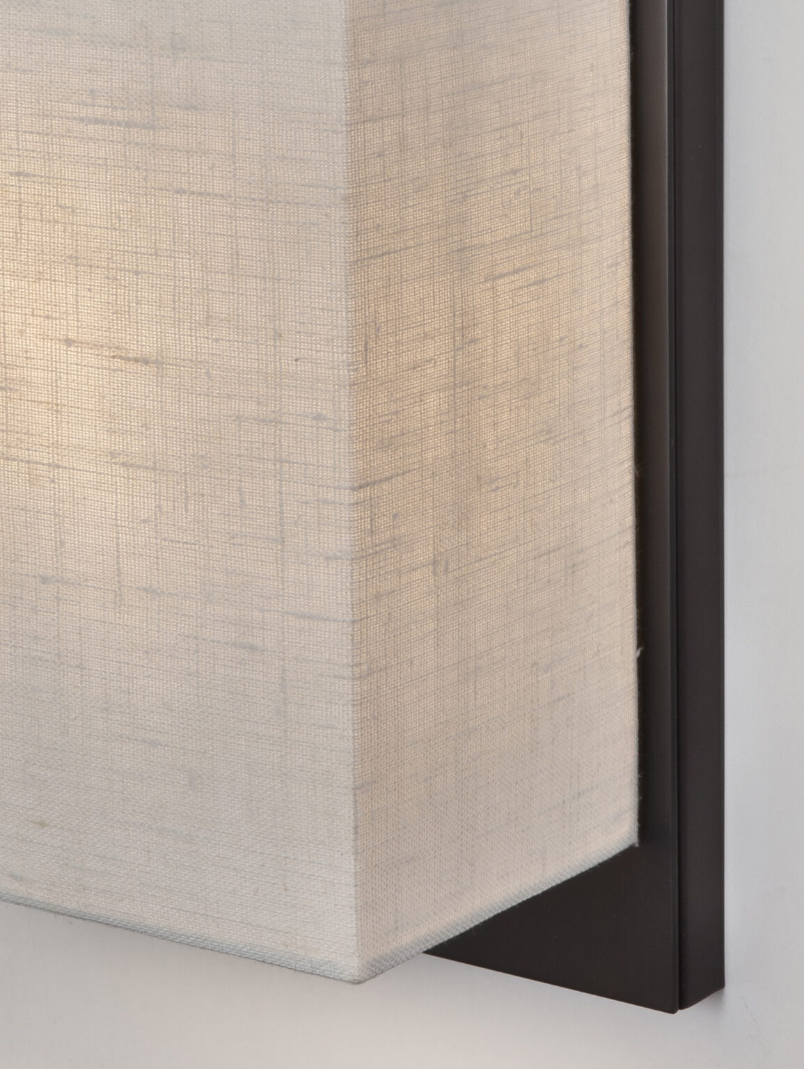 Contardi Heritage Wall Coconette Lamp - White Linen Shade - Brushed Bronze Frame