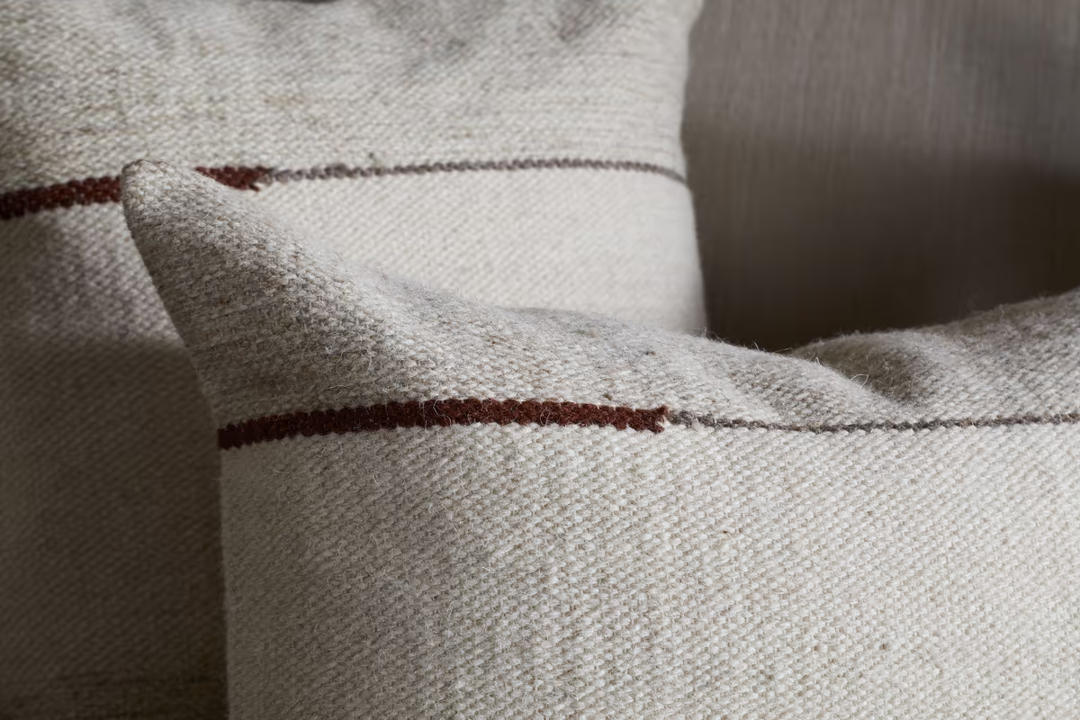 Nkuku - Tamil Wool Cushion Cover - Natural - 60 x 40cm