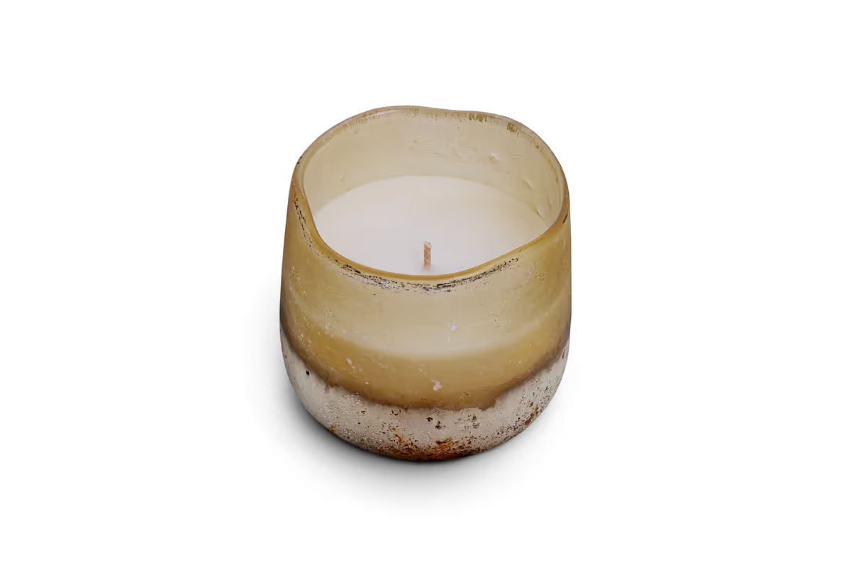 Nkuku - Oakmoss & Rose 1 Wick Scented Candle - Yellow