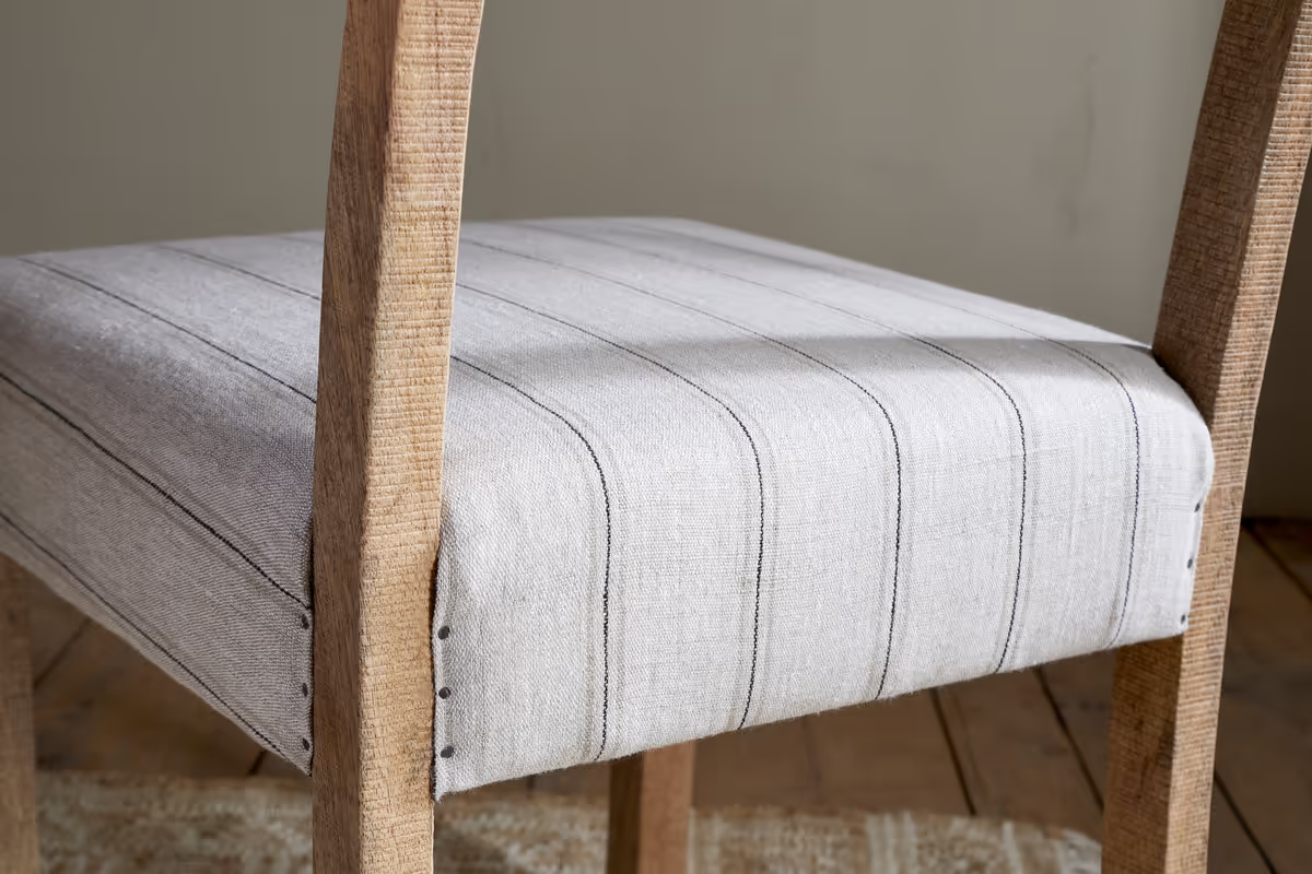 Nkuku - Nidhi Linen Upholstered Dining Chair - Natural