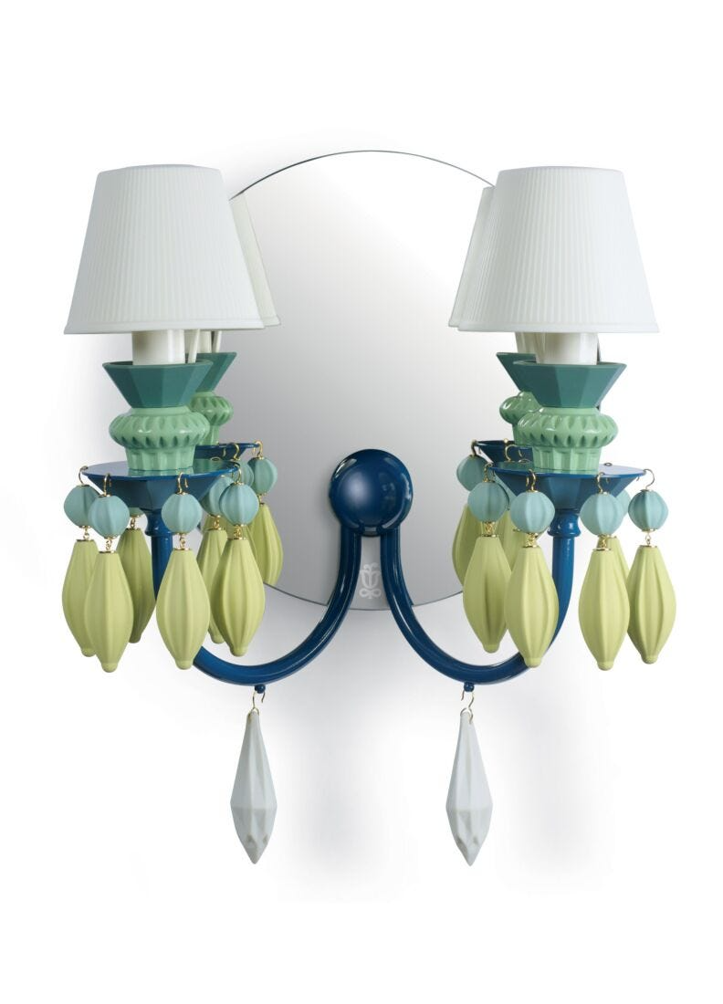 Lladró - Belle de Nuit 2 Lights Wall Sconce - Green
